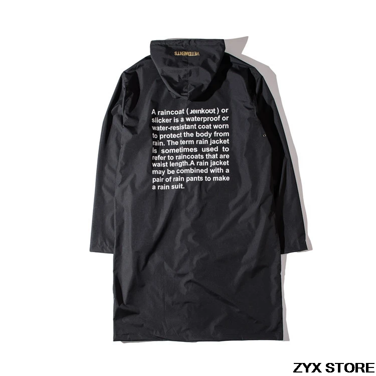 Плащ дождевик VETEMENTS в Сеульском гараже распродажа высокое качество 1:1 Брендовое