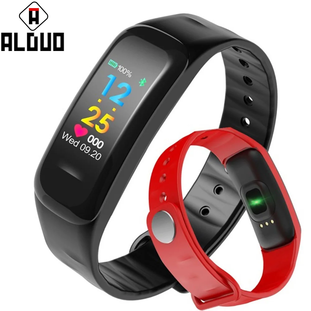 Смарт браслет ALANGDUO с цветным экраном фитнес трекер монитор сердечного ритма