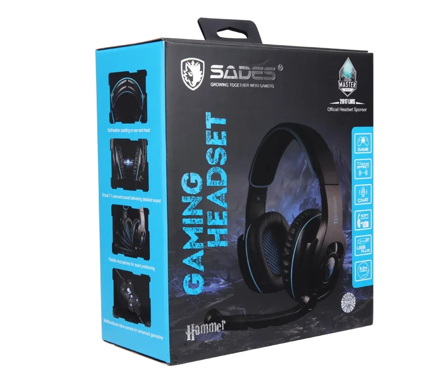 SADES SA923 USB игровая гарнитура Gamer наушники Bass Virtual 7 1 Surround Sound|7.1 gaming headphones|gaming