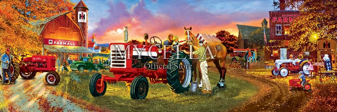 5d алмазная живопись сделай сам трактор искусство лошадиная ферма вышивка