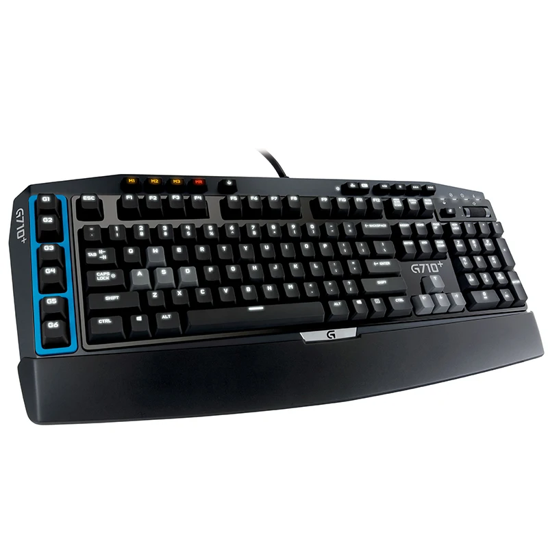 Logitech G710 + синяя Проводная игровая механическая клавиатура со светодиодной