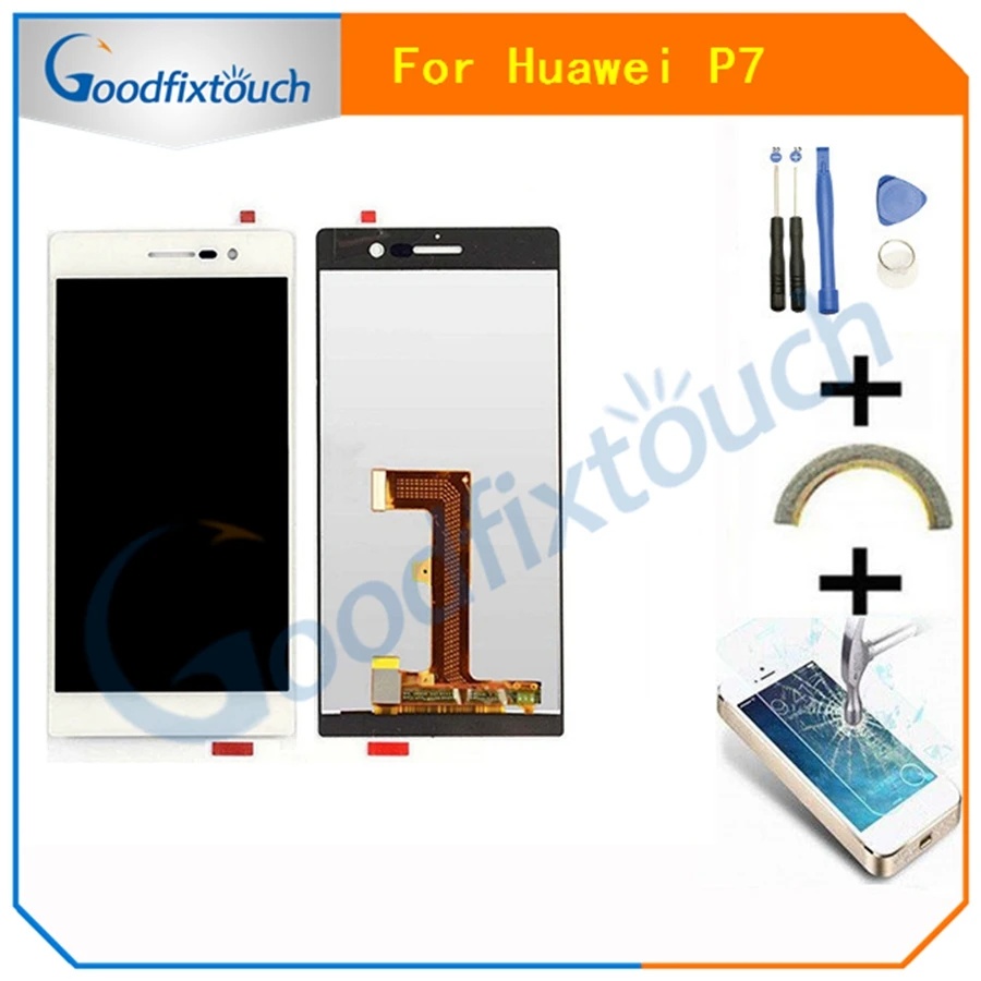Высокое качество для Huawei Ascend P7 ЖК дисплей дигитайзер сенсорный экран Объектив в