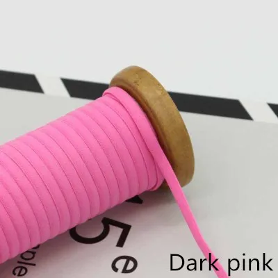 dark pink Meetee 23/50 ярдов 5 мм веревка Эластичная лента веревка лента плечевой ремень детская лента для волос и ободки для волос обувь DIY ручной работы аксессуары - Цвет: dark pink