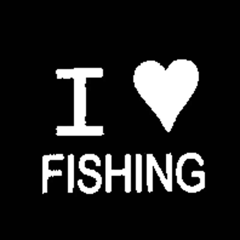 YJZT 12 см * 11 I LOVE FISHING модные виниловые Стикеры для автомобиля Стайлинг стикеры