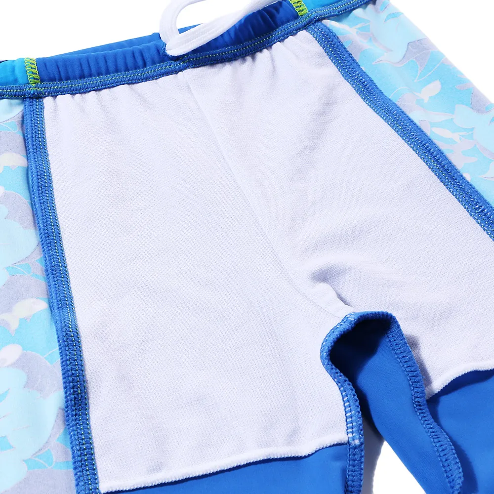 BAOHULU 4-14 Years Kids Swimwear Boys Cartoon Navy Surfing Swimsuit UPF50+ 2 pcs Boy Bathing Suits Top+Shorts Children Swimwear
