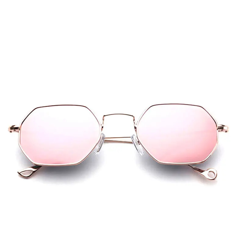 Женские и мужские шестигранные Квадратные Солнцезащитные очки модные брендовые