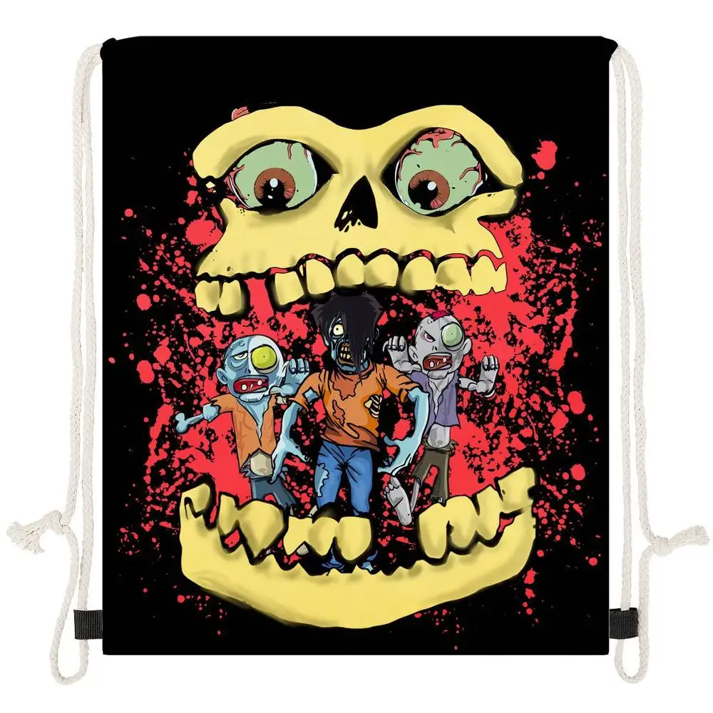 

Nopersonality Women Storage Backpack 3D Printing Zombie Travel Softback Drawstring Bags Small Men's Bagpack Mochila Infantil