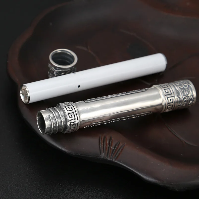 925 пробы серебро украшения тайские серебряные Ruyi Золотое кольцо Stick Шесть Слово мантра зарядки прикуривателя Для мужчин кулон
