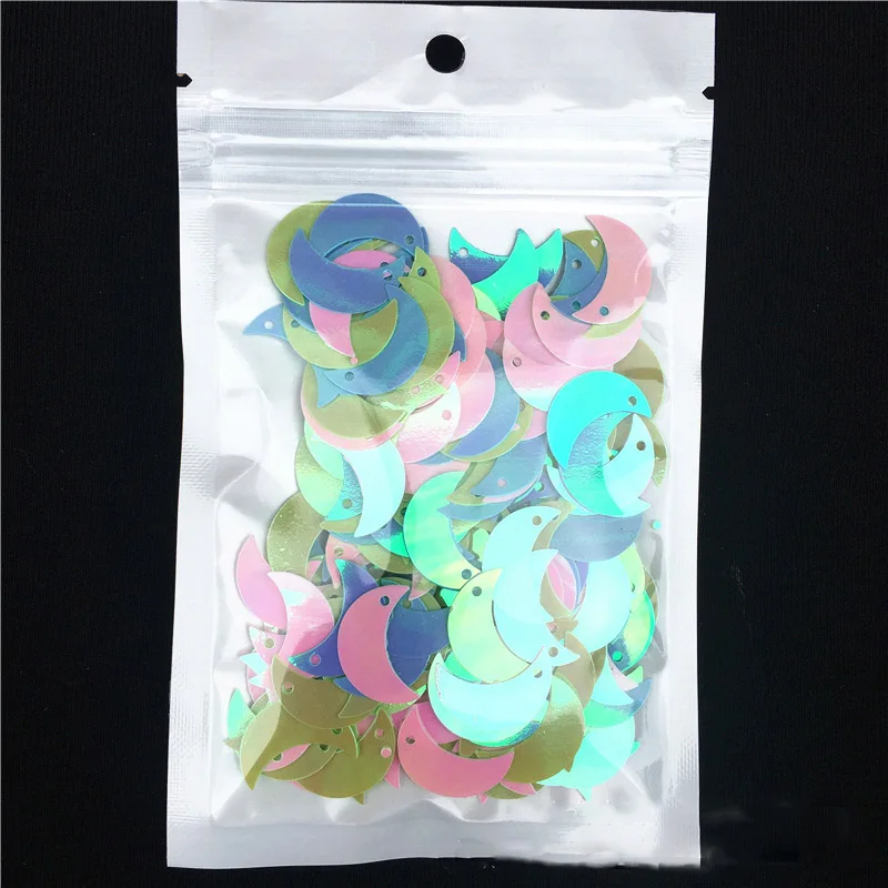 Большие пятиконечные звезды в форме Луны 20 г объемные блестки бусины из ПВХ