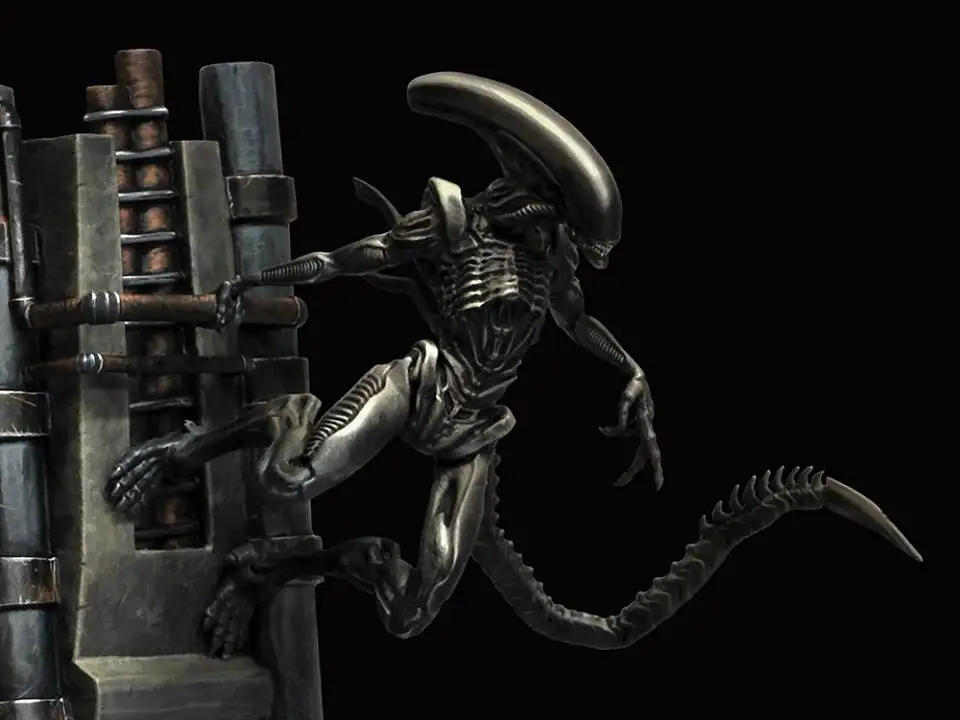 1/32 Неокрашенная фигурка инопланетянина из смолы с основанием 90 мм|resin figure|1/16