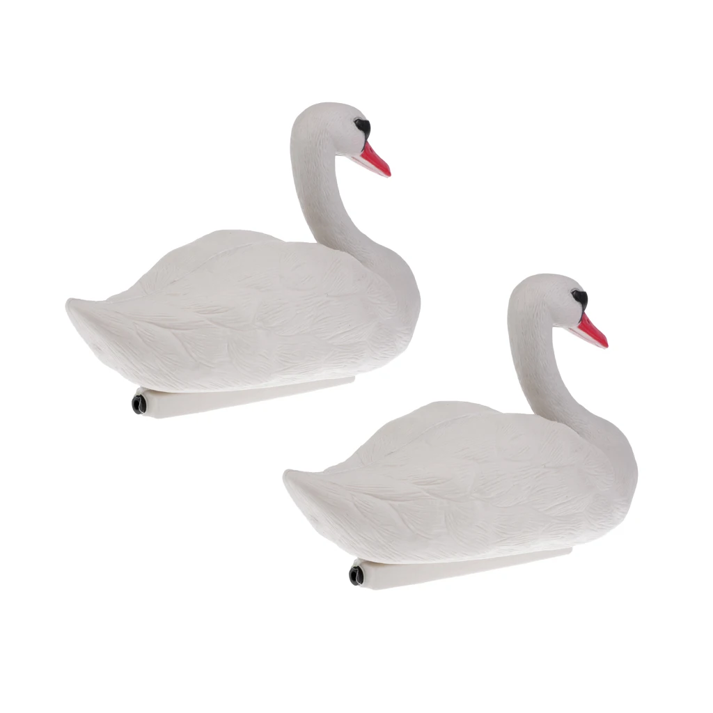 2pcs Swan Hunting Decoys Floating Goose Garden Decors Yard Scarer Highly simulated 3D lifelike | Спорт и развлечения