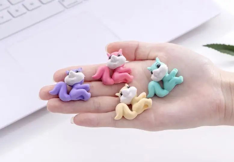4 шт./компл. Kawaii Мини Карамельный цвет животных белка ластик из каучука необычный карандашный канцелярские студент дети подарок рисунок эскиз инструменты