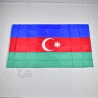 Azerbaian флаг-баннер 90х150 см, 3x5 футов, национальный флаг для встреч, парадов, вечерние, подвесные украшения