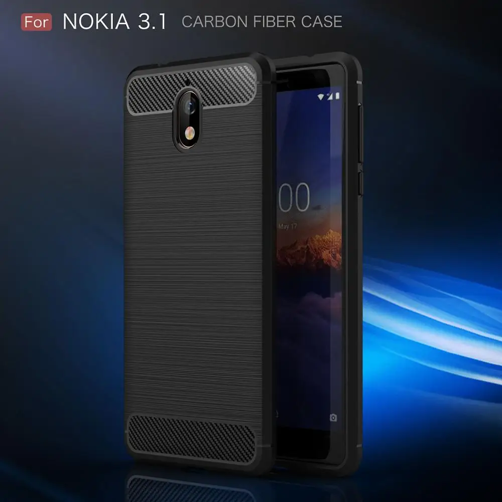 Чехол для Nokia 4 2 6 3 1 5 7 8 X71 X5 X6 X7 Plus 2018 противоударный чехол из углеродного волокна