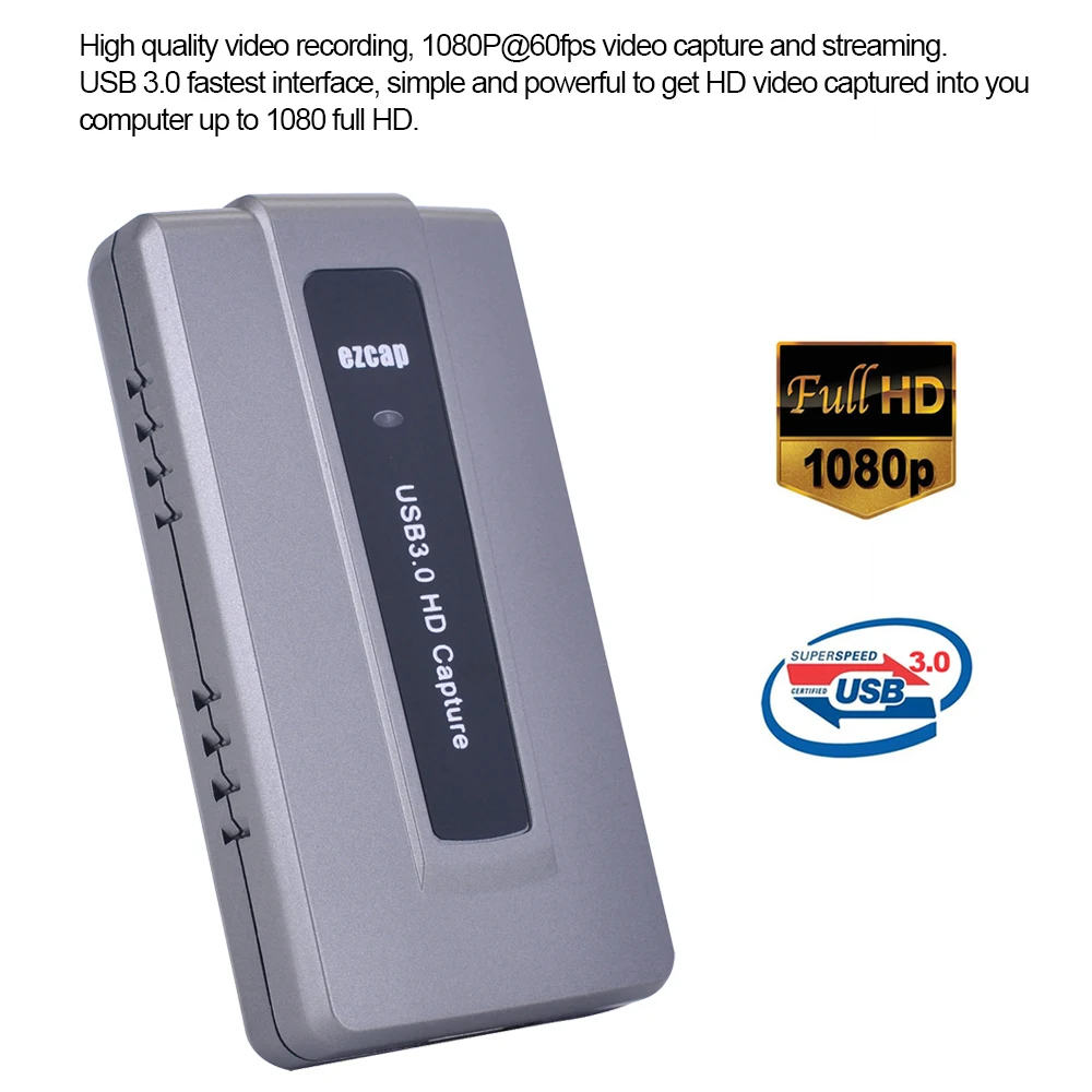 Ezcap287 USB 3 0 HDMI запись в режиме реального времени 1080p 60fps Plug and Play для XBOX One PS3 4 WII U