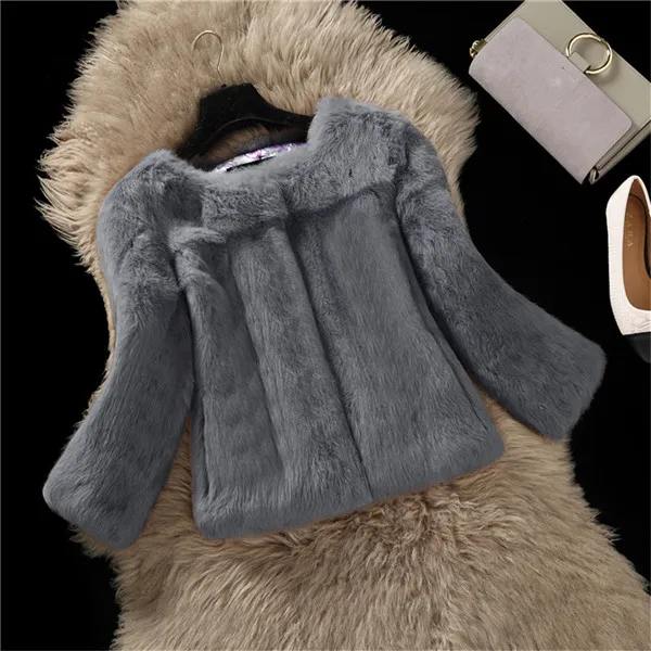 7 Dark Grey Этель Anderson, Женское пальто из натурального кроличьего меха, женская модная меховая куртка, зимнее теплое пальто - Цвет: 7 Dark Grey