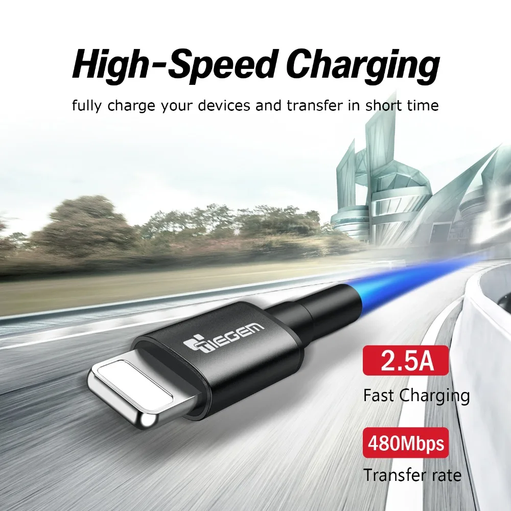 TIEGEM USB кабель для iPhone XS Max зарядное устройство USB кабель для передачи данных для iPhone X 8 6 6 S 2.5A usb кабель для зарядки телефона Шнур адаптер