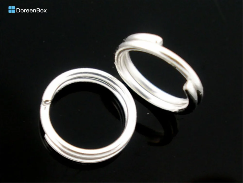 

Doreen Box Lovely 300 PCs Silver color Double Loops Open Jump Rings 10mm Dia. Findings (B04160)