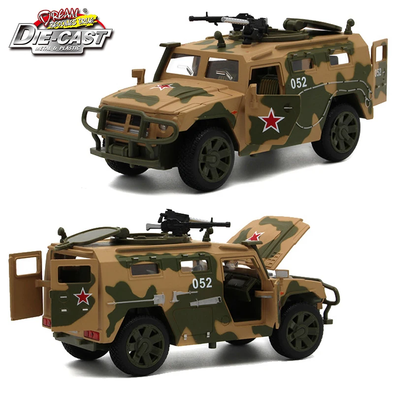 15 см 1/32 Масштаб литья под давлением русский газ JMP-2 Тигр военная модель армейский автомобиль для мальчиков как игрушки с функциями