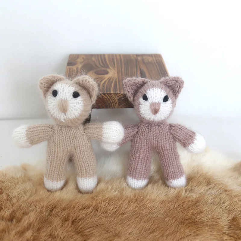 Плюшевый мишка реквизит для фото новорожденных игрушка вязать медведь чучело