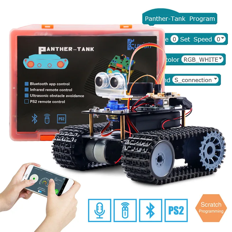 Keywish Tank Robot для Arduino стартовый комплект умная машина с уроком APP RC Робототехника