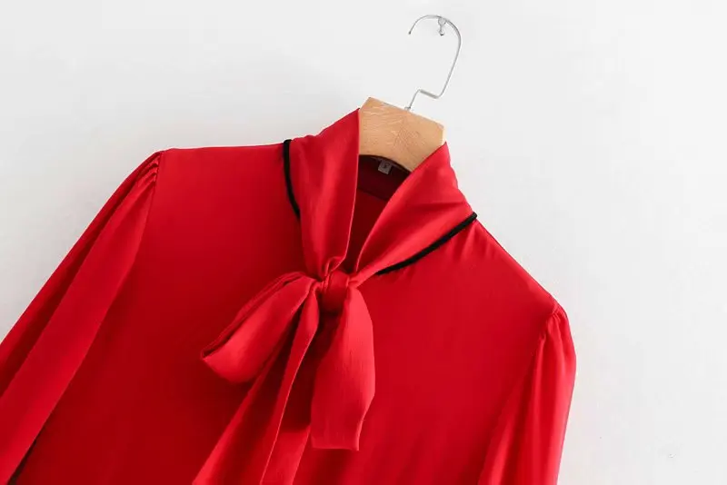 Женское винтажное длинное платье с длинным рукавом контрастного цвета краем