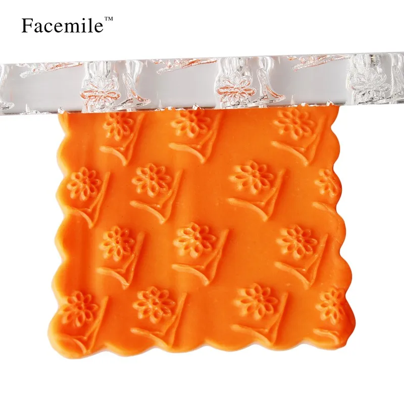 Facemile выпечки Кондитерские инструменты Fondant акрил скалка для теста торт украшение