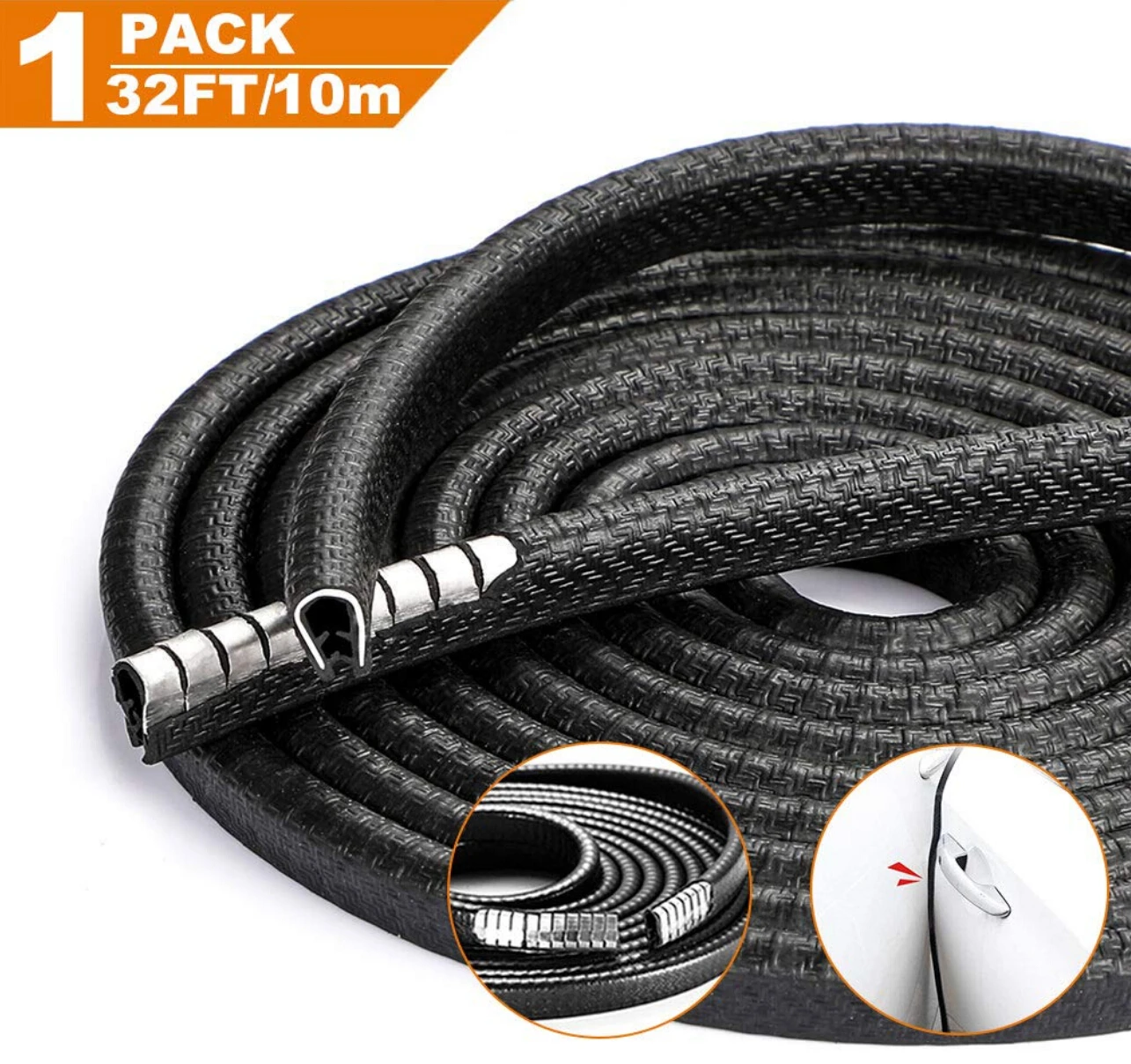 32Ft (10 м) Автомобильная край двери гвардии U Форма Лента Для Укупоривания для peugeot 206