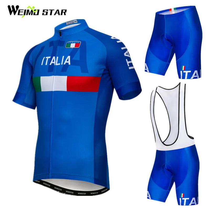 Weimostar Italia Team Велоспорт Джерси Набор для мужчин горный велосипед Cothing Лето MTB