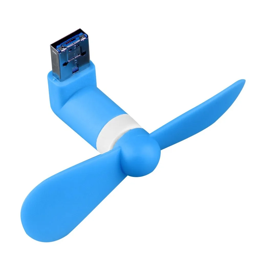 White/Rose Red/Blue Portable OTG Mini Micro USB Large Wind Cooling Fan For Phone Desktop Laptop Flexible Mobile Phones | Бытовая