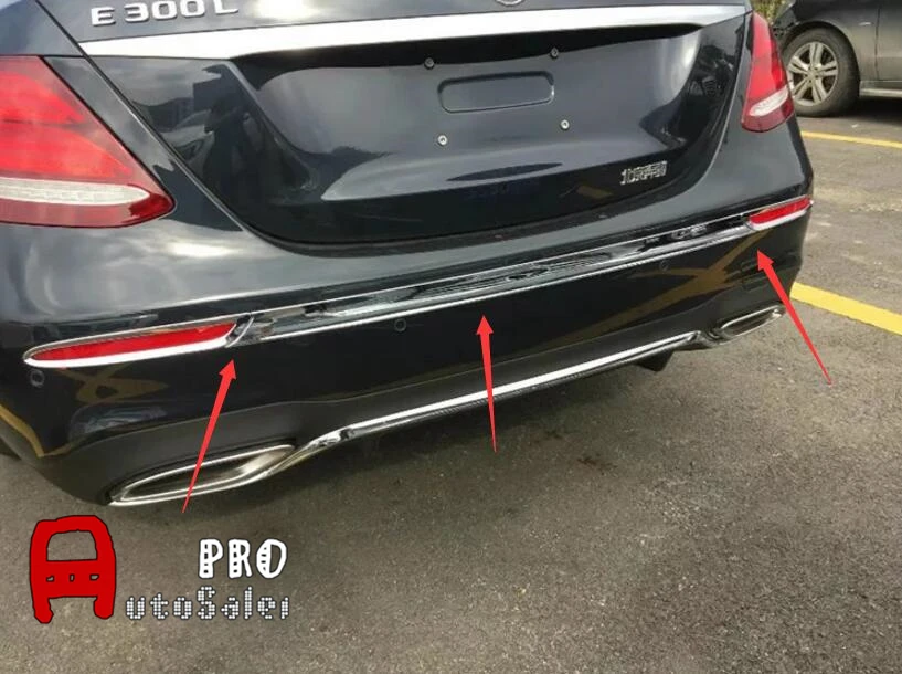 Хромированная накладка на задний бампер 1 шт. для Mercedes Benz E Class W213 купе 2016 2017 тюнинг