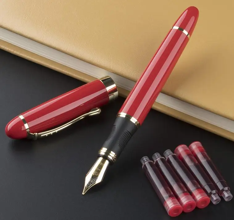 Z IRAURITA перьевая ручка JINHAO X450 темно-зеленый и золотой 18 KGP 0,7 мм перо с широким основанием полностью металлический синий красный 21 цвет и чернила JINHAO 450 - Цвет: Z