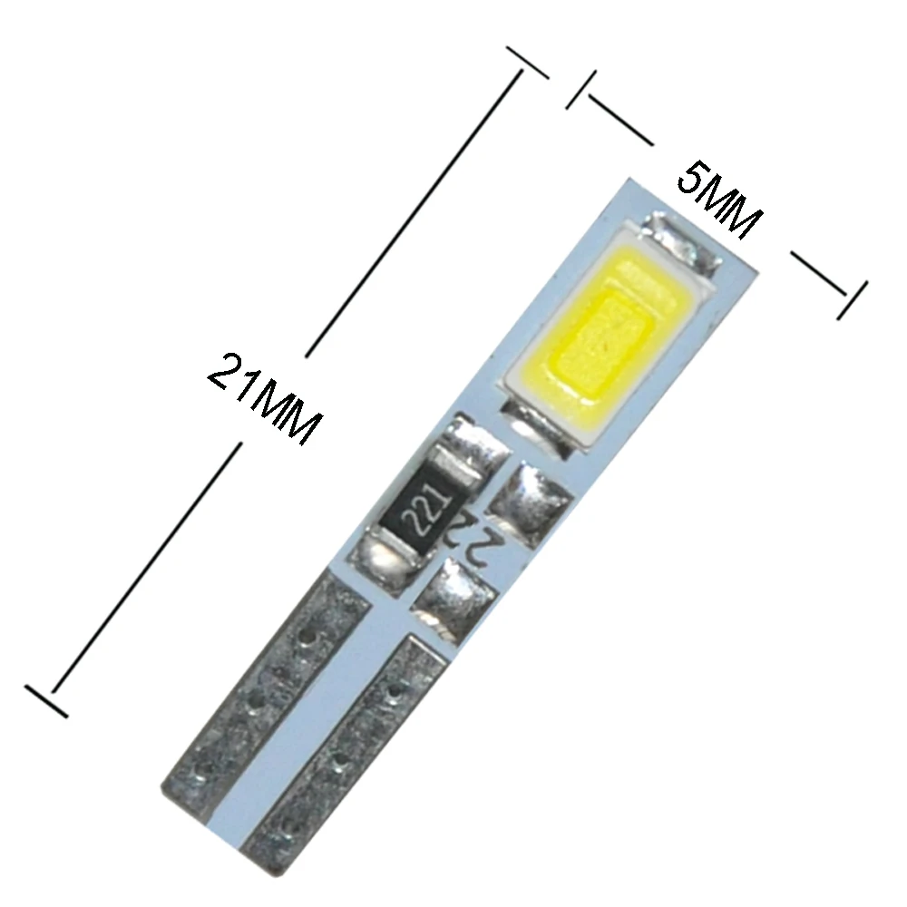 50 шт. T5 2 светодиодный 5630 инструмент SMD приборная панель манометр Клин Светильник