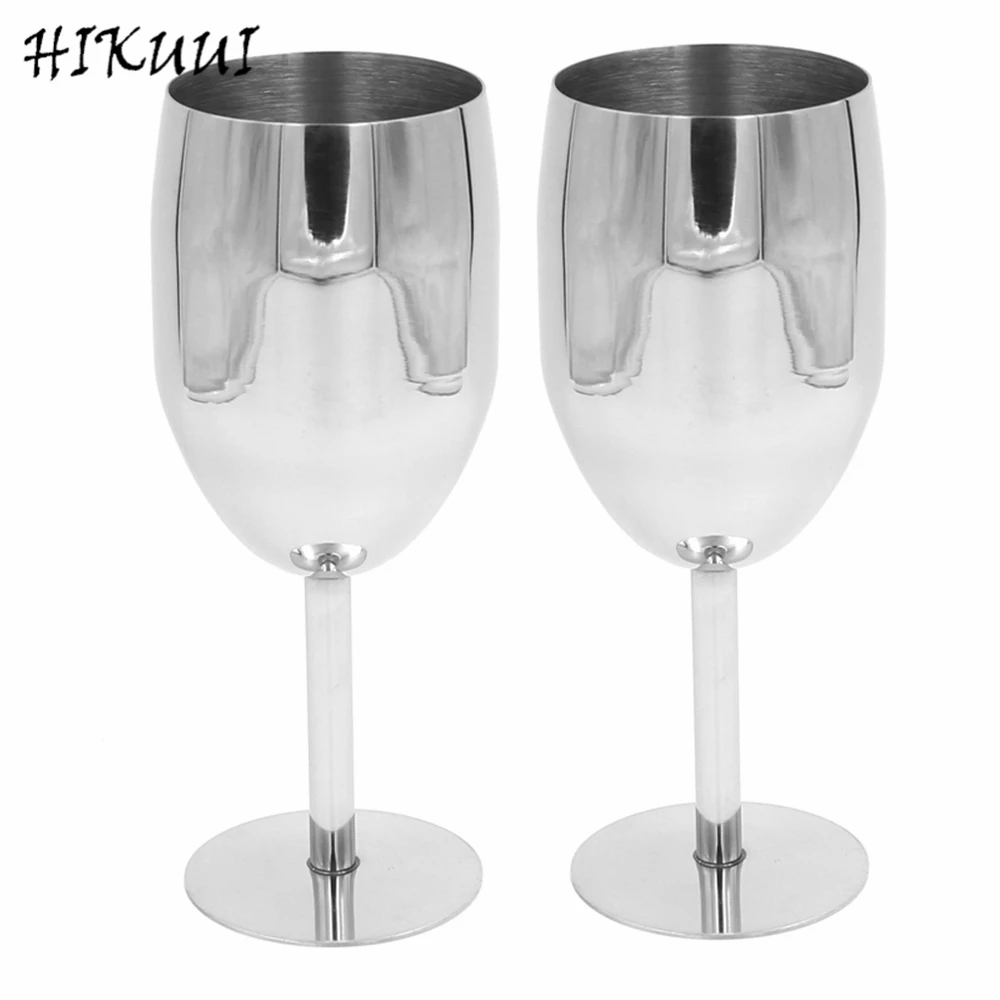 2 шт. бокалы для вина из нержавеющей стали 17 см 240 мл|steel wine glass|glass drinking cupwine glass |