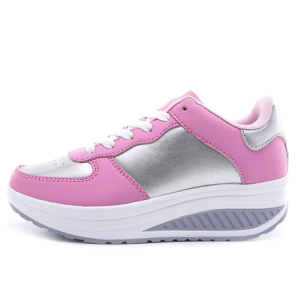Children Sneakers Women Running Shoes Female Sports PU Leather Girls Casual Shake Increase Platform Wedges 5 cm Heel | Детская одежда и