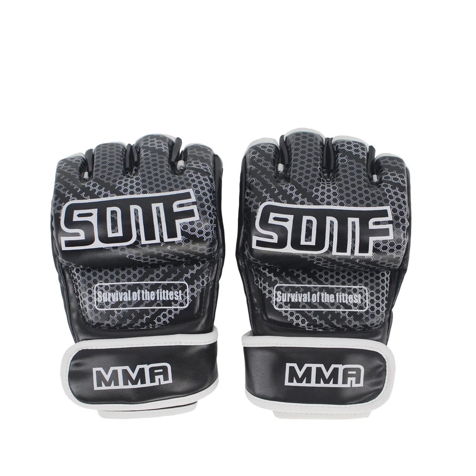 Перчатки для ММА мужские перчатки боевых искусств черная боксерская сумка