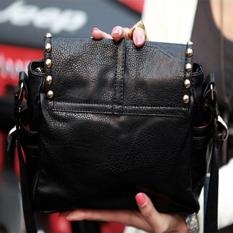 Бренд Новая Мода Crossbody Женщин Сумки Заклепки Старинные Классические сумки На