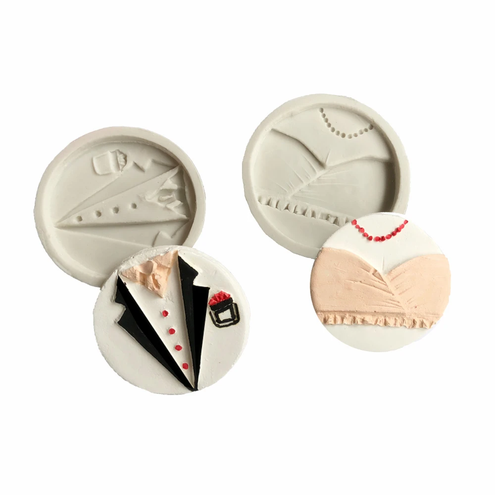 Dress Shape Fondant Cake Silicone Mold Cookie Ice Cream Molds Candy Chocolate Pudding Mould Baking Decoration Tools | Дом и сад