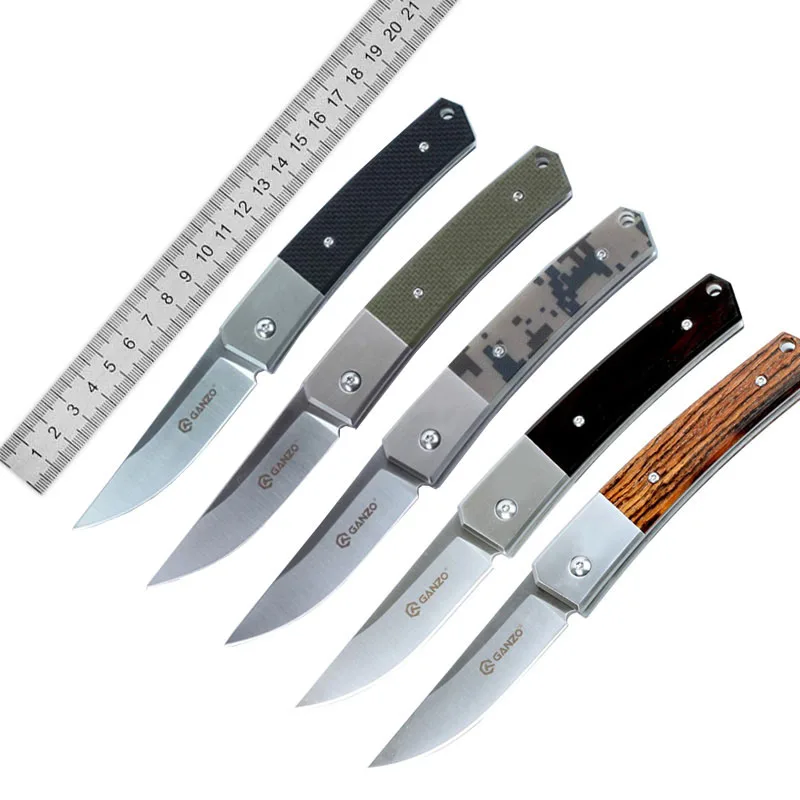 58-60HRC Ganzo Жар-птица G7361-WD1 G7361-WD2 440C Лезвие деревянная ручка складной нож выживания кемпинг инструмент охотничий карманный нож такт