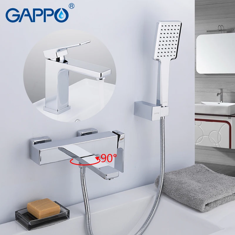 GAPPO душ системы латунь водопроводной воды хром ванной для ванны смеситель ванна