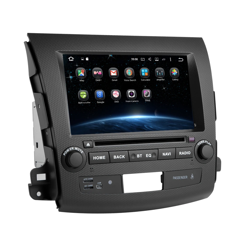 Eunavi 7 'ɲ din Android 8 0 автомобильный dvd-радиоплеер для Mitsubishi Outlander 2006-2012 Citroen C-Crosser