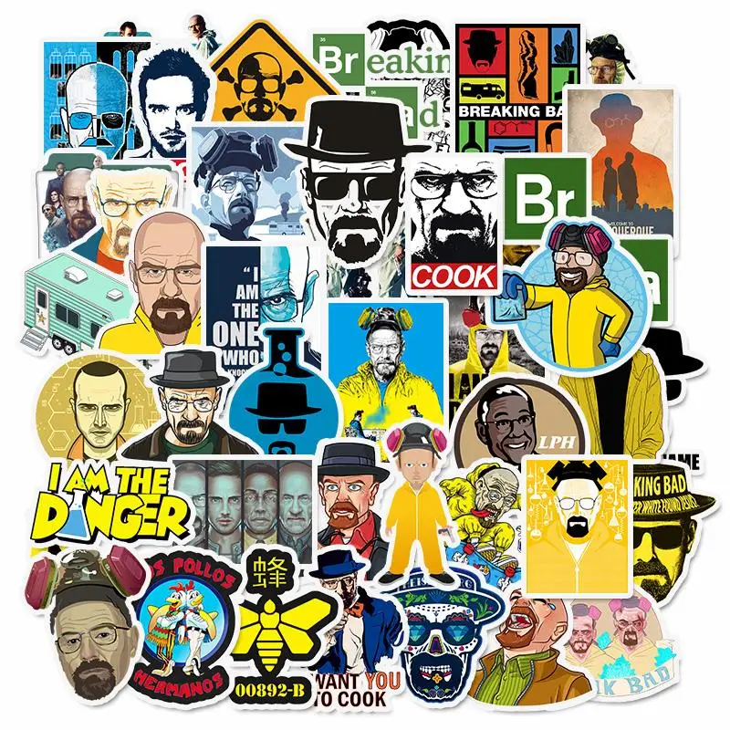 

50pcs Breaking Bad Stickers Creative design Doodle laptop lugggae wall Stickers