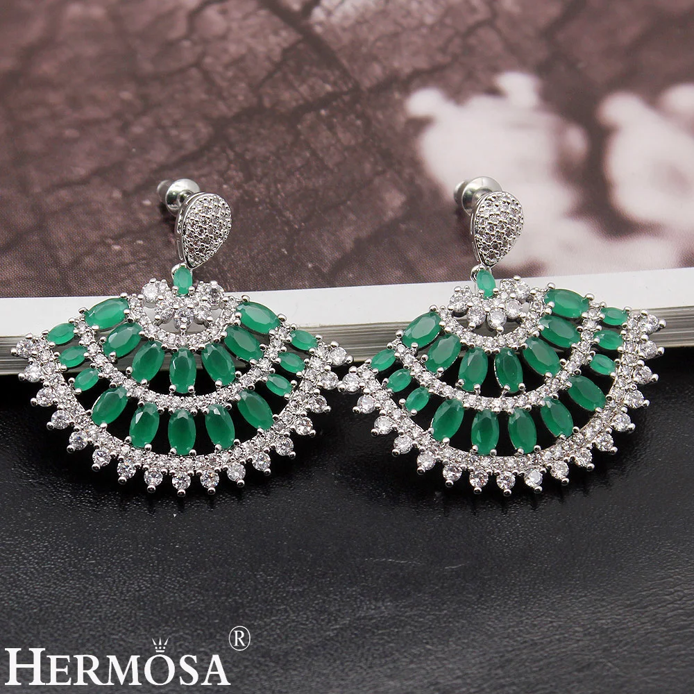 Женские серьги гвоздики из серебра 3/8 пробы с камнем талисманом|stud earrings sterling