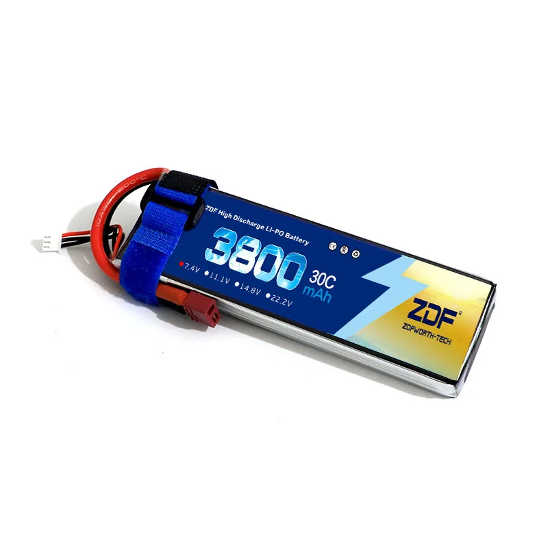 Аккумулятор ZDF 2S 3S 4S 6S 7 4 В 11 1 14 8 в 22 2 3800 мАч 30C RC LiPo для вертолета автомобиля лодки