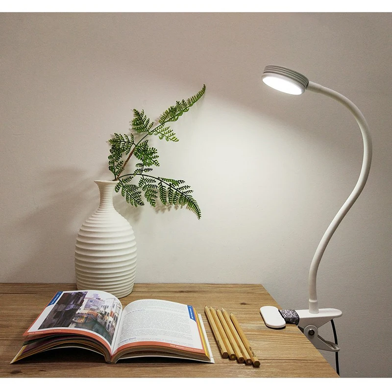 Светодиодный светильник с зажимом 3 уровневый регулируемой яркостью для ухода за