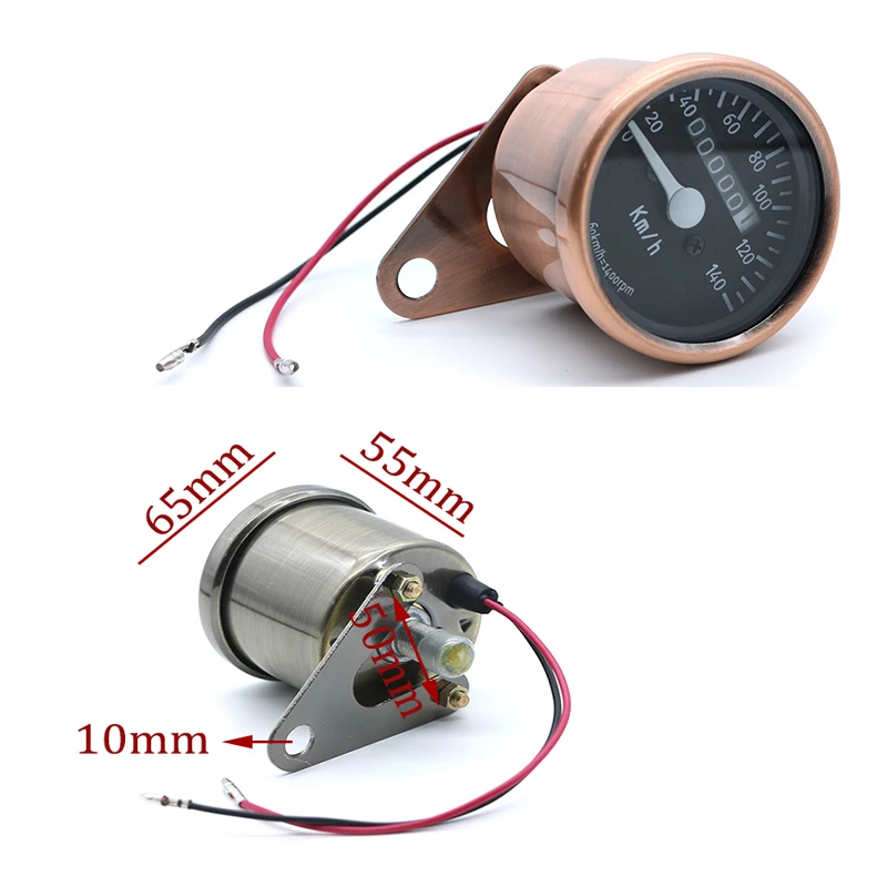 Универсальный Ретро счетчик для мотоцикла DC 12V мотоцикл винтажный спидометр