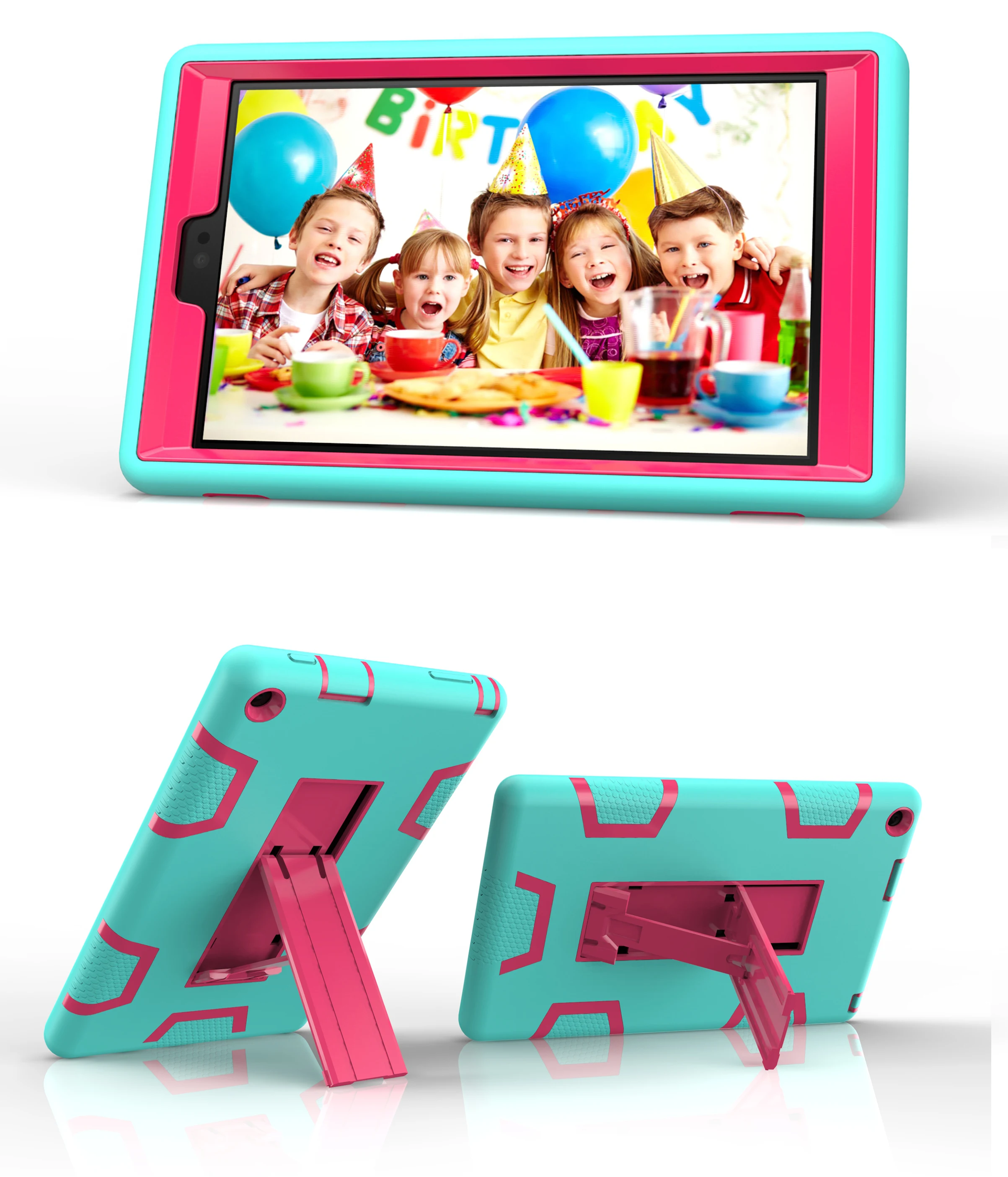 Чехол для 2016 Amazon Kindle Fire HD 8 HD8 Tablet Hit Color 3 в 1 Hybrid Heavy Duty противоударный резиновый
