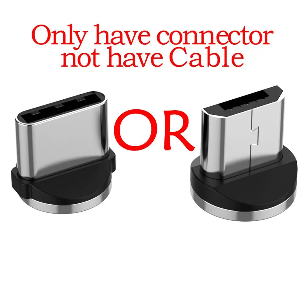 Connector Магнитный usb-кабель для зарядки 1,2 м кабель для быстрой зарядки Micro usb кабель мобильного телефона кабель USB type C Магнитный зарядный кабель для передачи данных - Цвет: Connector