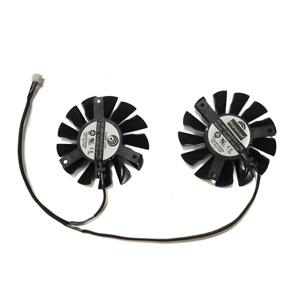 75 мм диаметр 52 шаг монтажных отверстий R7850 R7870 вентилятор для графической карты MSI