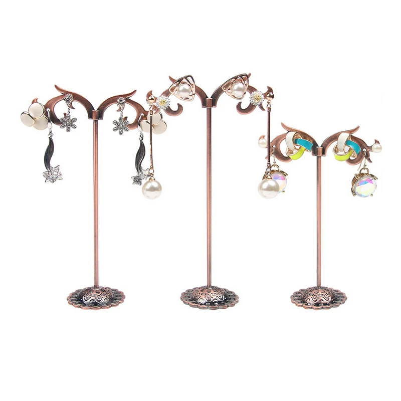 2018 Бесплатная доставка античная латунь серьги в форме дерева дисплей стенд